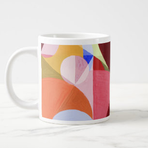 Geometrische abstrakte Farbblöcke Malerei Jumbo-Tasse