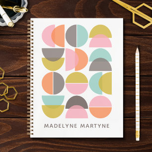 Geometrische Abstrakte Formen Mitte des Jahrhunder Notizbuch