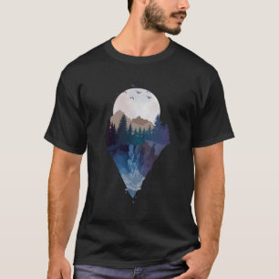 Geometrische Abstrakte Geometrie der Berge Außenbe T-Shirt