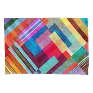 Geometrische abstrakte, grafische Farbgebung. Kissenbezug