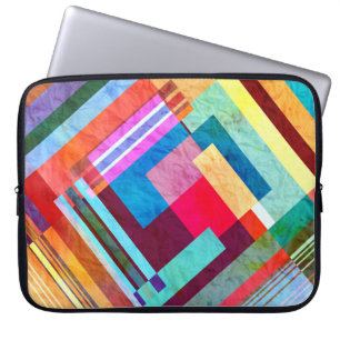 Geometrische abstrakte, grafische Farbgebung. Laptopschutzhülle