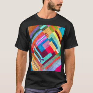 Geometrische abstrakte, grafische Farbgebung. T-Shirt