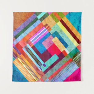 Geometrische abstrakte, grafische Farbgebung. Wandteppich
