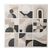 Geometrische abstrakte Harmonie – Moderne Keramikf