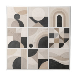 Geometrische abstrakte Harmonie – Moderne Keramikf Fliese