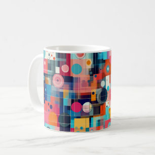Geometrische abstrakte Kunst. Blumen vintage Kaffeetasse