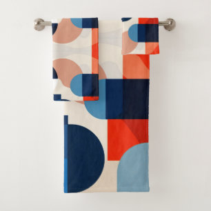 Geometrische Abstrakte Kunst des skandinavischen M Badhandtuch Set