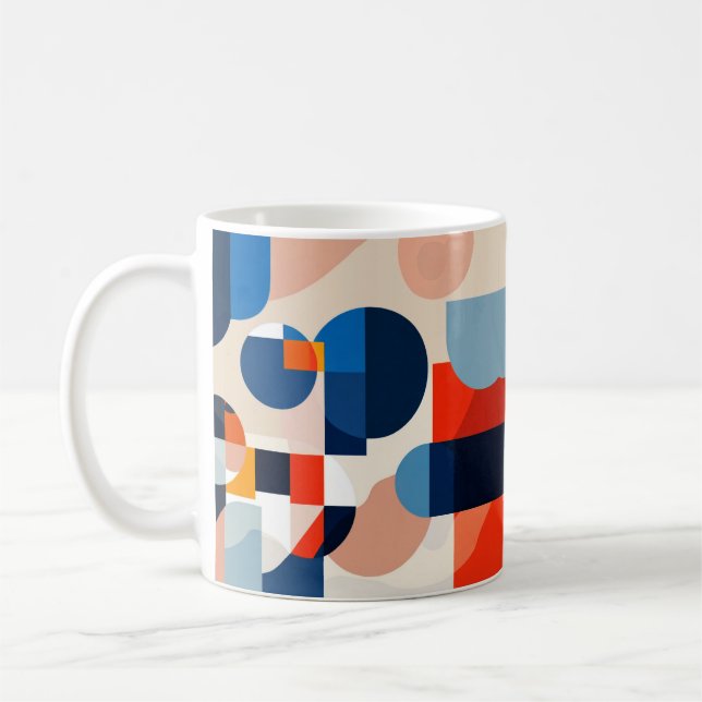 Geometrische Abstrakte Kunst des skandinavischen M Kaffeetasse (Links)