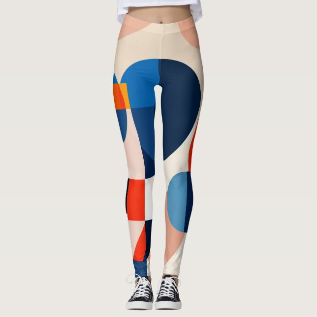 Geometrische Abstrakte Kunst des skandinavischen M Leggings (Vorderseite)