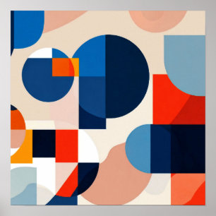 Geometrische Abstrakte Kunst des skandinavischen M Poster