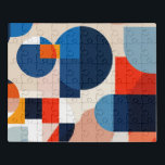Geometrische Abstrakte Kunst des skandinavischen M Puzzle<br><div class="desc">Skandinavische Moderne Mitte des Jahrhunderts inspiriert geometrische minimalistische Formen abstrakte Musterkunst</div>