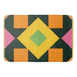 Geometrische Abstrakte Kunst mit lebhaften Farben Badematte