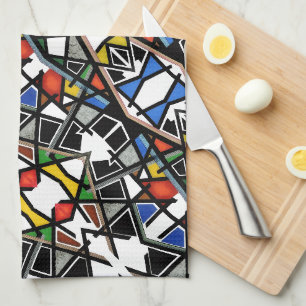 Geometrische abstrakte Kunstdecke Geschirrtuch