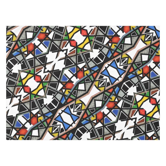 Geometrische abstrakte Kunstdecke Tischdecke (Vorderseite (Horizontal))