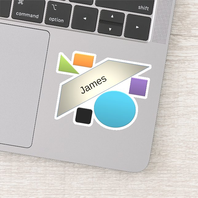 Geometrische Abstrakte Kunstminimalismus Gestalten Aufkleber (Detail)