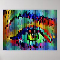 Geometrische Abstrakte Linien Frauen Auge Original