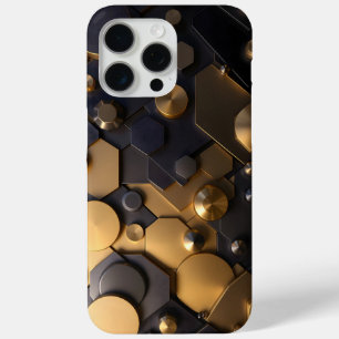 Geometrische Abstrakte Mauer Art - Gold und Bl Case-Mate iPhone Hülle