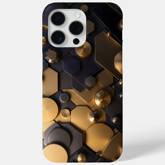Geometrische Abstrakte Mauer Art - Gold und Bl Case-Mate iPhone Hülle (Rückseite)