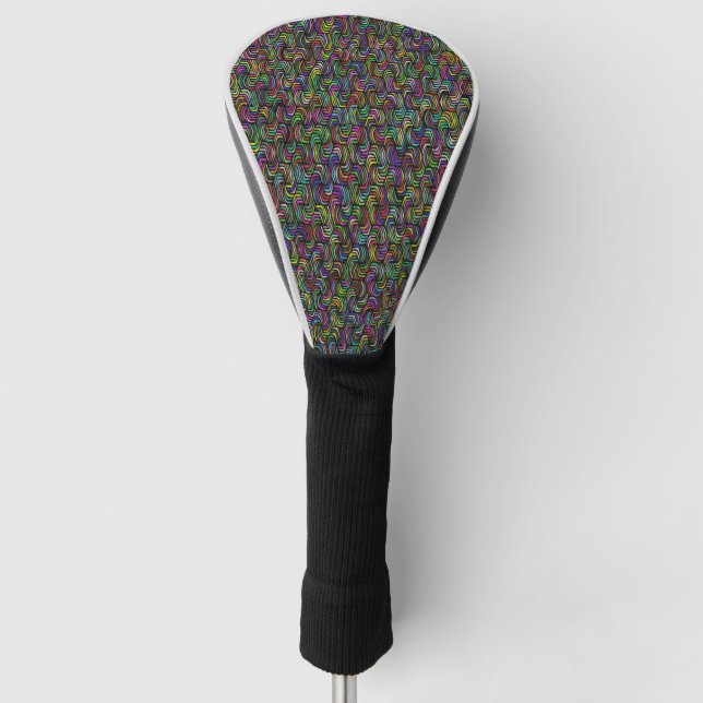 Geometrische Abstrakte Mosaikkunst Golf Headcover (Vorderseite)