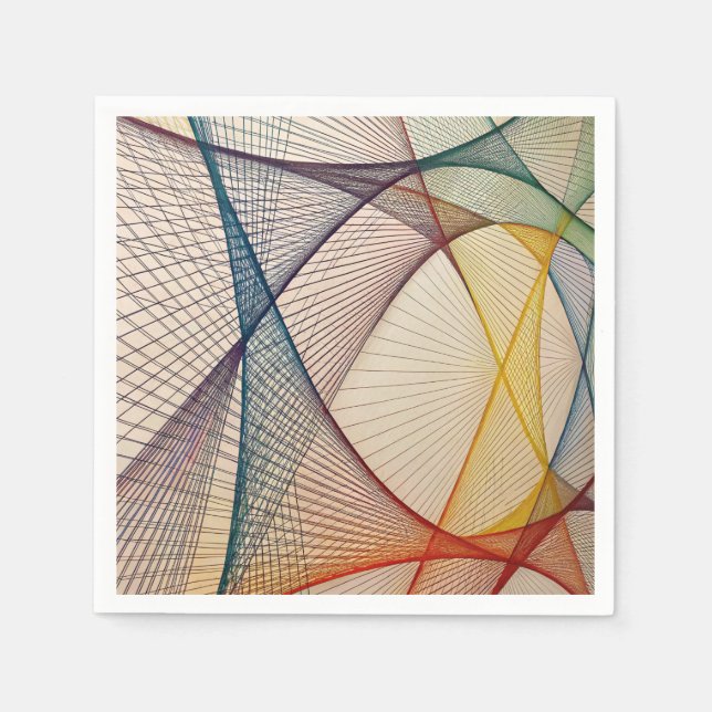 Geometrische abstrakte Papiertücher Serviette (Vorderseite)