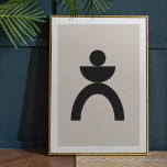 Geometrische Abstrakte Person Moderne Minimalistis Poster<br><div class="desc">Ein minimalistisches,  modernes Silhouette Poster mit einem skandinavischen "skandinavischen" geometrischen Design in Schwarz auf einem warmen natürlichen weichen taupe grauen Hintergrund. Das perfekte Accessoire für eine minimale zeitgenössische Zuhause.</div>