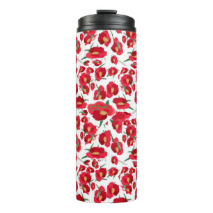Geometrische Abstrakte Sternexplosion floral inspi Thermosbecher