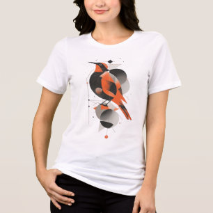 Geometrische abstrakte Vogel-Grafik-Kunst - Modern Tri-Blend Shirt