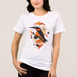 Geometrische abstrakte Vogel-Grafik-Kunst - Modern Tri-Blend Shirt
