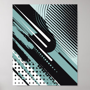 Geometrische Abstrakte Waves Poster