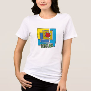 Geometrische Abstraktion aus farbenfrohen Quadrate Tri-Blend Shirt