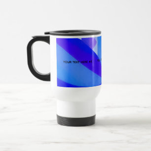 Geometrische Abstraktion der Blauen Welle Reisebecher