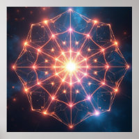 Geometrische Abstraktion : Lichtkern-Kunstwerk