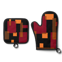 Geometrische Abstraktion Rotes Orangenbraun Schwar