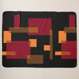 Geometrische Abstraktion Rotes Orangenbraun Schwar Sherpadecke