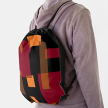 Geometrische Abstraktion Rotes Orangenbraun Schwar