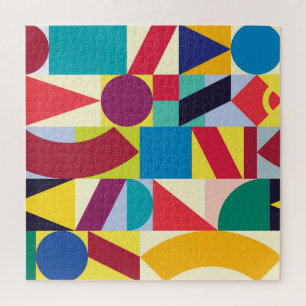 Geometrische Abstraktion: Vintage-Nahtloses Muster Puzzle