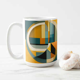Geometrische Abstraktionskreise und Rechtecke Kaffeetasse