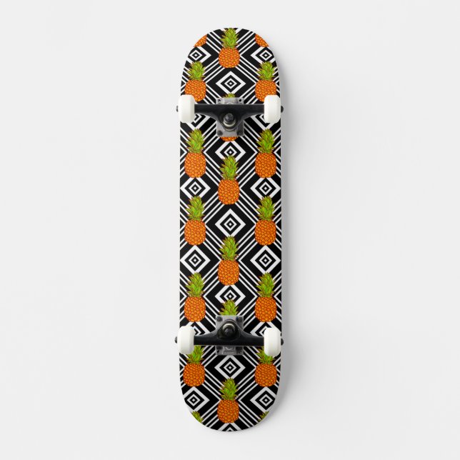 Geometrische Ananas Skateboard (Vorderseite)