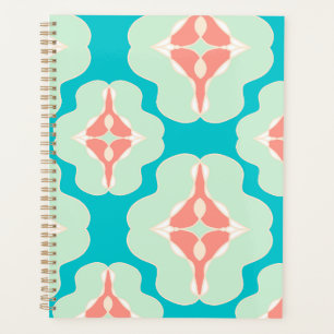 Geometrische aquamarine Orange Planer