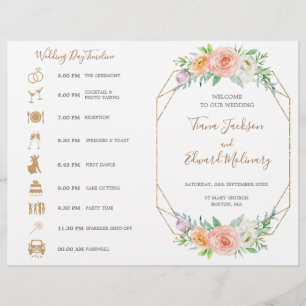 Geometrische Aquarellfarben-Blume FoldedWedding Ti