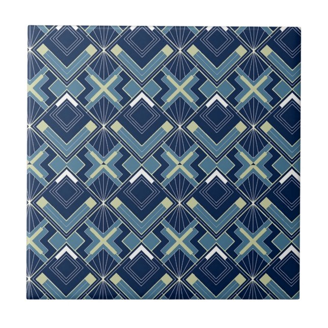 Geometrische Art Deco Fliese (Vorderseite)