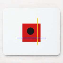 Geometrische Art der roten Zusammensetzung des Bau Mousepad