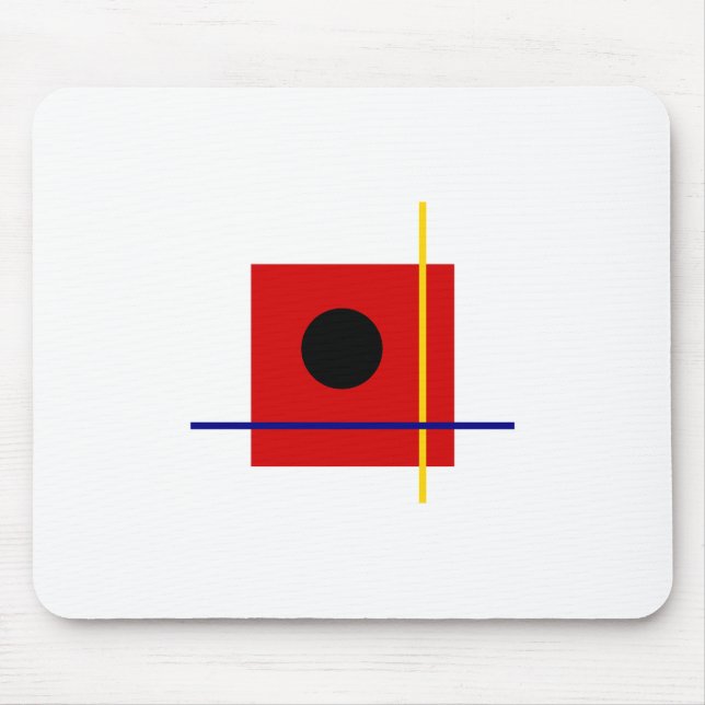 Geometrische Art der roten Zusammensetzung des Bau Mousepad (Vorne)