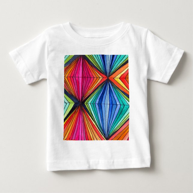 Geometrische Art des Regenbogens Baby T-shirt (Vorderseite)