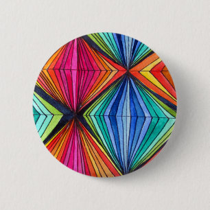 Geometrische Art des Regenbogens Button