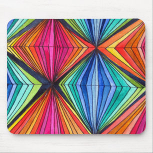 Geometrische Art des Regenbogens Mousepad
