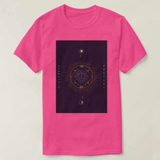 Geometrische astrologische Symbole Tarot-Karte Tri T-Shirt (Design vorne)