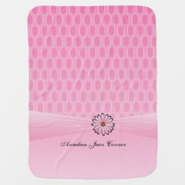 Geometrische Babymodelle in Pink Babydecke