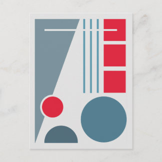 Geometrische Balance 1 Abstrakte Gestaltung Postkarte