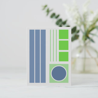 Geometrische Balance 2 Abstrakte Gestaltung Postkarte